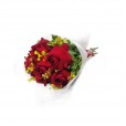 Bouquet with 06 Colombian Roses and Golden Rain Orchid