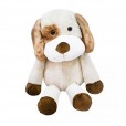 Cachorro de Pelúcia com Mancha Marrom no Olho - 36cm