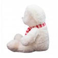 Urso de Pelúcia Branco com Cachecol -  48 cm