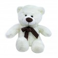 Urso de Pelúcia Branco com Laço - 29 cm