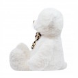 Urso de Pelúcia Branco Com Laço - 35 cm