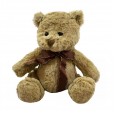 Urso de Pelúcia Marrom com Laço - 25 cm