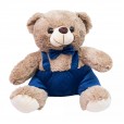 Urso de Pelúcia Marrom com Gravata Borboleta e Suspensório - 34 cm