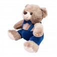 Urso de Pelúcia Marrom com Gravata Borboleta e Suspensório - 34 cm