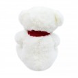 Urso de Pelúcia Branco com Cachecol Vermelho - 35cm