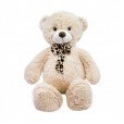 Beige Teddy Bear With Bow - 35cm