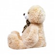 Beige Teddy Bear With Bow - 35cm