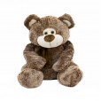 Urso de Pelúcia Marrom Com Laço - 36cm