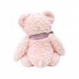 Urso de Pelúcia Rosa Com Laço - 37cm