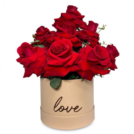 Caixa de Rosas Charm LOVE